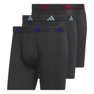 Calzoncillo Bóxer Adidas Para Hombre, Paquete De 3 Unidades, Microfibra, Negro/Azul/Rojo