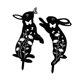 thumbnail image 2 of 2 Estacas Decorativas De Hierro Para Jardín, Dise?o De Animales, Silueta De Paisaje, Conejo, 35 Cm De Alto, 2 of 5
