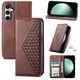 thumbnail image 2 of Funda Flip FOXDOCK para Samsung Galaxy S25 FE , Estilo Billetera con Diseño Rombo, Correa de Mano y Soporte, Uso Diario, 2 of 6