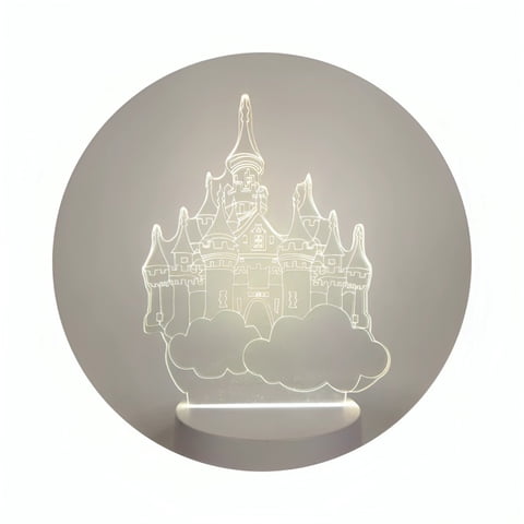 Genérico - Lámpara Led De Mesa 3D Usb Luz Castillo