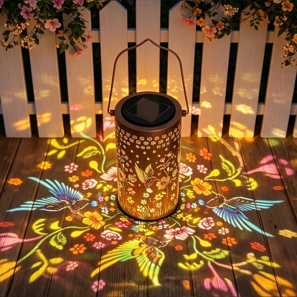 Farol solar exterior impermeable PASUTO con LED y colibrí