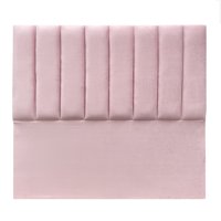 Espacio Hogar - Respaldo Tubular Vertical Queen Felpa Rosado Claro