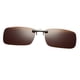 thumbnail image 2 of Clip Polarizado Unisex En Gafas De Sol Rectangulares De Conducción UV400 Marrón., 2 of 3