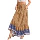 thumbnail image 4 of INSPIRE CHIC Faldas Boho para Mujer Estampado Floral Primavera Verano Cintura Elástica Faldas Maxi Casual XS Amarillo, 4 of 5
