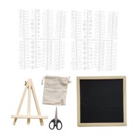 Magideal - Tablero De Letras De Fieltro Con Soporte, Tablero De Mensajes Clásico Intercambiable Con Letras, Números Y Símbolos Para Decoración De Cumpleaños Y Ho Negro