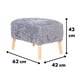 thumbnail image 2 of Pouf Petrum Gris Piel Sintética 62x42x42 cm, 2 of 3