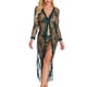thumbnail image 1 of Lingerie For Women Long Lace Front Open Semi-Sheer Mesh Night Robe Sleep Lingerie, 1 of 3
