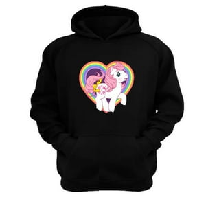 Genérico - Poleron Canguro Mi Pequeño Pony Negro Talla M Unisex