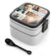 thumbnail image 1 of El Hombre de la Familia Fiambrera de Doble Capa, Contenedor de Almuerzo Portátil Apilable, Almacenamiento de Alimentos Hermético a Prueba de Fugas, 1000ml, 1 of 6