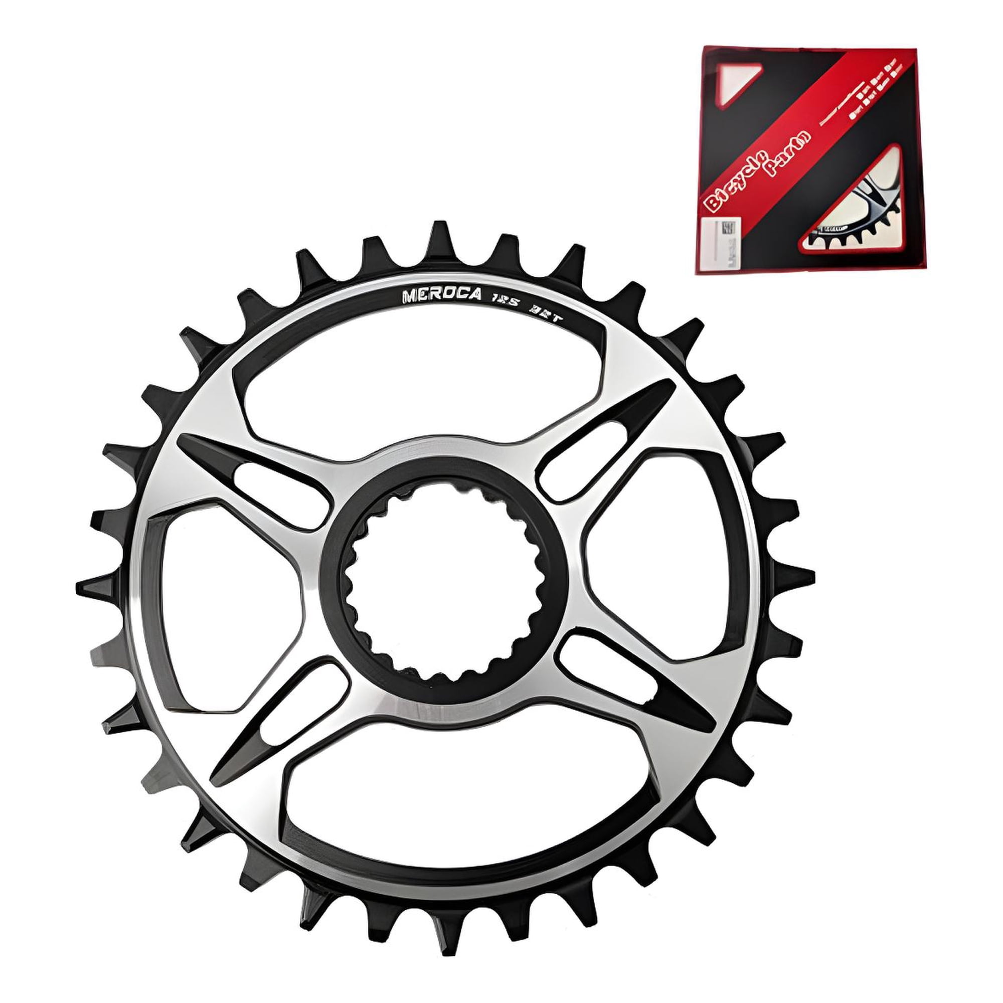 Genérica - Plato Redondo 12v Direct Mount Bicicleta Para Shimano Negro