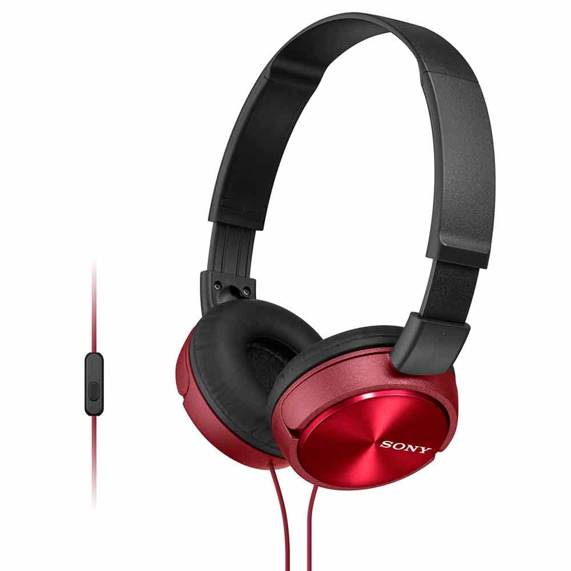 Sony - Audífonos On Ear Mdr-Zx310 Con Cable Rojo