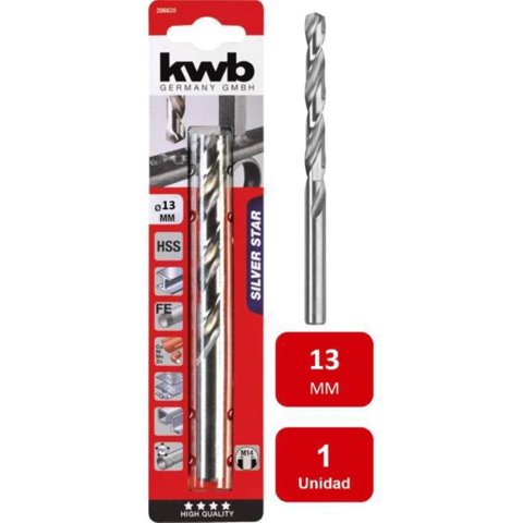 Kwb - Broca Acero Rápido Hss Silver 13Mm