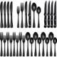 thumbnail image 1 of Set Cubiertos EWFEN 24 Piezas Acero Negro con Cuchillos Carne, 1 of 3