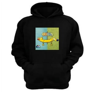 Genérico - Polerón Canguro Cat Dog Negro Talla Xs Unisex