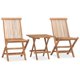 thumbnail image 4 of Juego de muebles de exterior VidaXL plegable de madera de teca, 3 piezas con cojines, 4 of 9