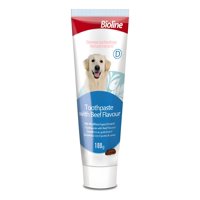 Bioline - Pasta De Diente Para Mascotas Perro Crema Dental Sabor Carne Carne