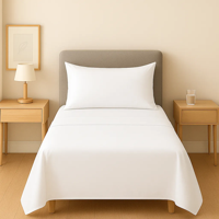 Genérico - Sabanas Hotel Irish Home Microfibra 1.5 Plaza Color Blanco