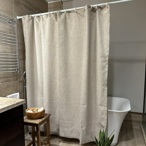 Casa Cecilia - Cortina De Baño Rústica Arena 180X180