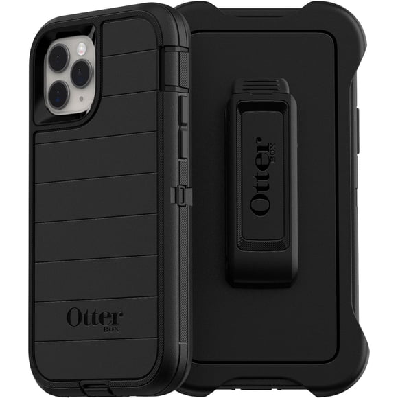 Funda OtterBox para iPhone 11 Pro/XS/X Defender Series Pro, negra (embalaje no minorista, se envía en bolsa de polietileno), resistente y duradera, con protección de puerto, incluye soporte con clip
