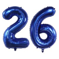 Balloon Number 26 Ebaijquo Lámina De Aluminio Azul Marino De 40 Pulgadas