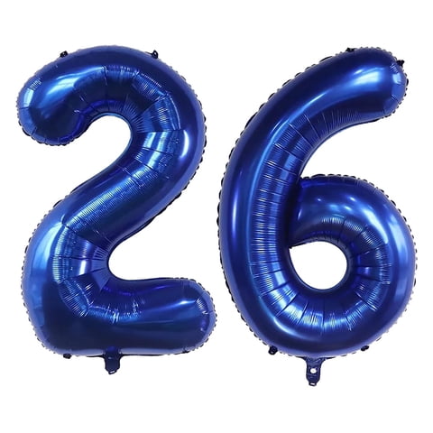 Balloon Number 26 Ebaijquo Lámina De Aluminio Azul Marino De 40 Pulgadas
