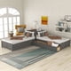 thumbnail image 1 of L-shaped Platform Bed with Trundle and Drawers Linked with built-in Desk,Twin,Gray(Old SKU SM000916AAE-1), 1 of 3