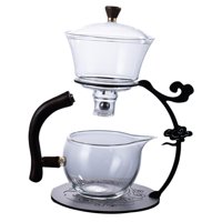 Magideal - De Té De Cristal Creativo De , Tapa Giratoria De Desvío De Agua, Cuenco De Goteo, De Cristal De Borosilicato Alto Para Fanáticos