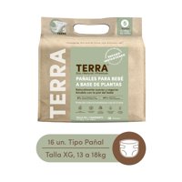 Terra - Pañales Biodegradables Talla Xg 16 Un