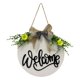 thumbnail image 1 of Letrero De Bienvenida Para Puerta Principal, Placa Decorativa Redonda Para Hogar, Oficina O Balcón, Color Blanco, 1 of 3