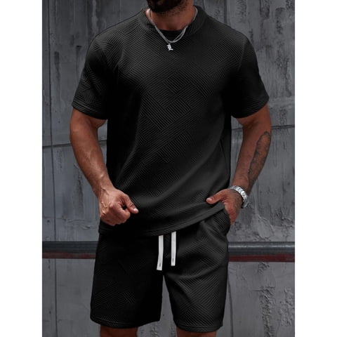 Likeshop - Conjunto Hombre Short Y Polera Tendencia Urbana 0271