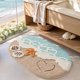 thumbnail image 2 of LUMI Beach Bathroom Rug Oval Soft Microfiber Absorbent Bath, 2 of 3