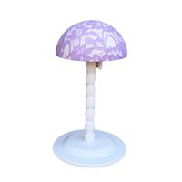 Magideal - Soporte Para Peluca, Soporte Para Peluca Ajustable En Altura, Soporte Portátil Para Exhibición De Sombrero, Soporte Para Cabeza De Peluca, Almacenamie Violeta