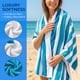 thumbnail image 3 of REGALWOVEN 1 Paquete de Toalla de Playa a Rayas, Toalla de Viaje Ligera y Libre de Arena, Toalla de Secado Rápido y Absorbente para Playa Piscina Camping Azul Aqua 63" x 31", 3 of 7