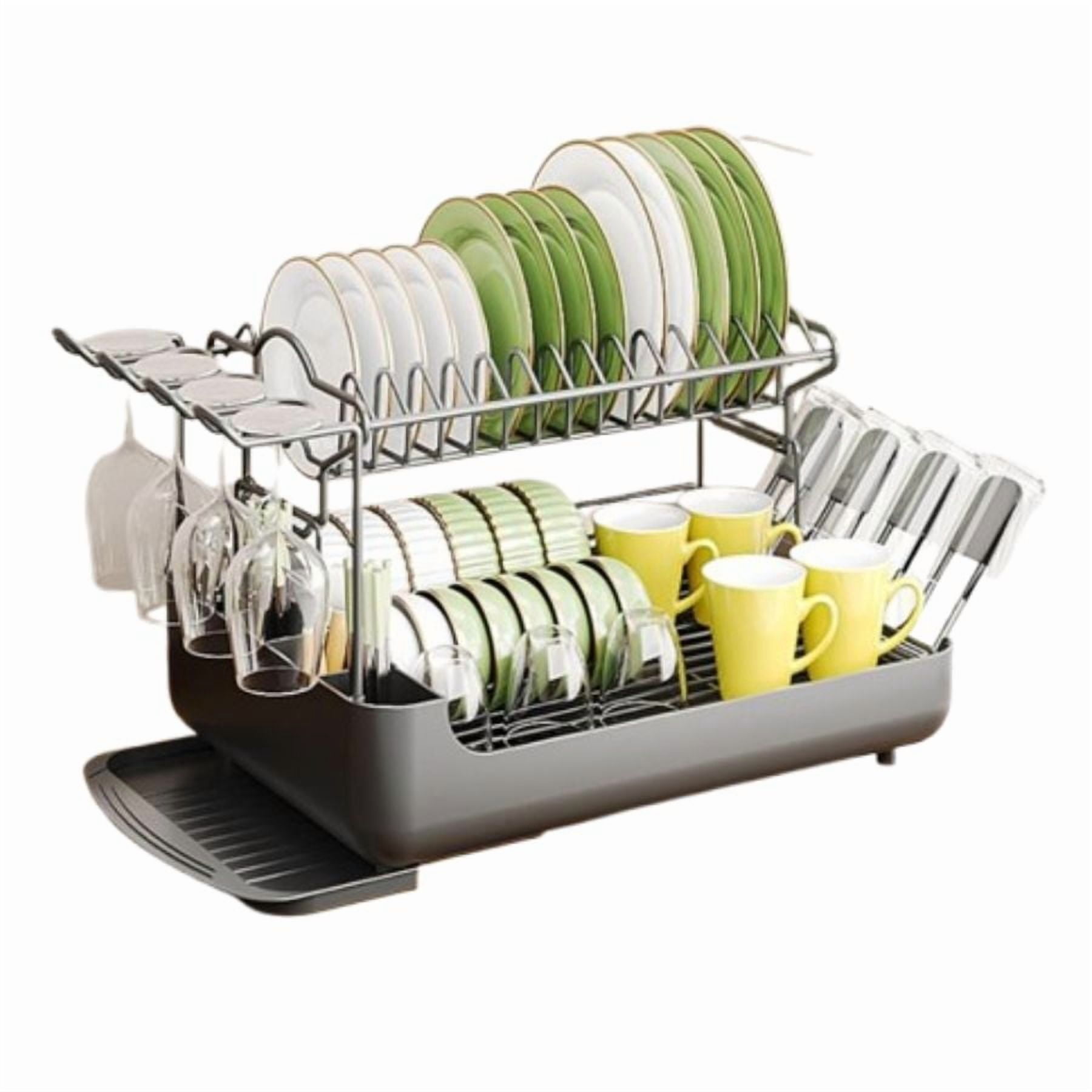 Aventura Store - Escurridor Secador De Utensilios 2 Niveles Negro