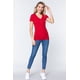 thumbnail image 2 of Top Corto de Punto Henley con Cuello en V y Manga Corta, 2 of 5