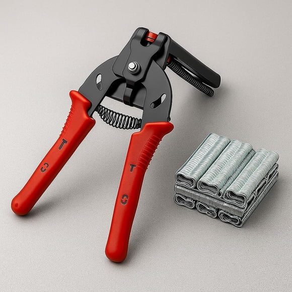 Pinza Para Grampas Kit 600 Anillos Galvanizados