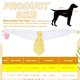 thumbnail image 2 of Collar de perro con pajarita Uxcell, lindo esmoquin con pajarita y collar blanco ajustable hecho a mano para mascotas formales, corbata para gatos (amarillo, S), para cachorros medianos/ gatitos boda, 2 of 7