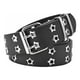 thumbnail image 1 of Cinturón Con Ojales De Estrellas Dobles, Cinturón Mujer Punk Negro Liso 105, 1 of 2