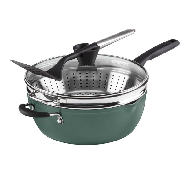 Juego de utensilios de cocina Cuisinart Preferred Pan Sensible Sage Green, 4 piezas