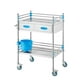 thumbnail image 1 of Carrito utilitario VEVOR de acero inoxidable de 2 capas con 2 ruedas bloqueables, 1 of 3