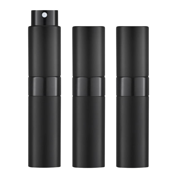Botella de aerosol para perfume LISAPACK, atomizador, 8 ml (3 unidades), color negro
