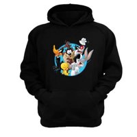 Genérico - Polerón Canguro Dibujos Animados Lt Negro Talla Xl Unisex