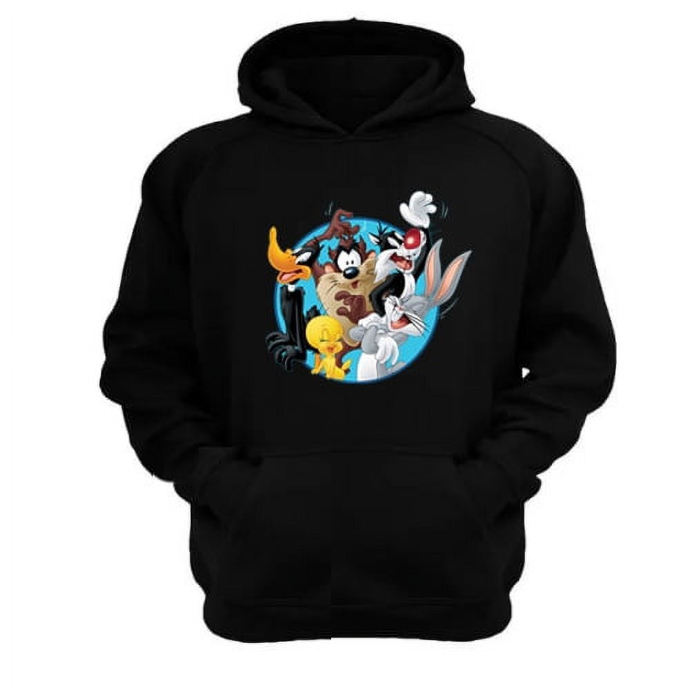 Genérico - Polerón Canguro Dibujos Animados Lt Negro Talla L Unisex