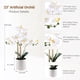 thumbnail image 2 of Planta de orquídea artificial BTHM DSGN 58 cm blanca en maceta para interior, 2 of 7