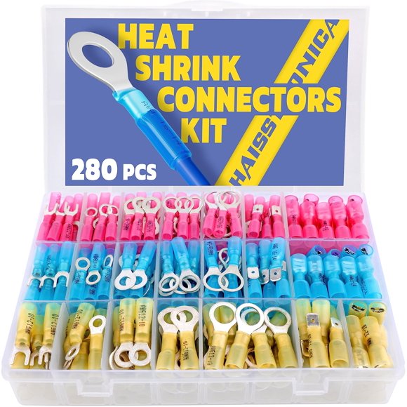 Kit de conectores de cables termorretráctiles haisstronica 280PCS Marine