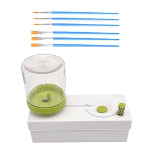 Magideal - Enjuagador De Pinceles Para Limpiador Acrílico, Enjuagador De Pinceles, Máquina Limpiadora De Pinceles, Circulación De Agua Corriente Y Herramienta De Pincel Verde 6