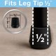thumbnail image 5 of Puntas protectoras para patas de muebles SOFTTOUCH de goma negra de 1,3 cm, paquete de 4, 5 of 7