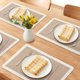 thumbnail image 2 of Juego de 6 Manteles Individuales de Estilo Rústico para Decoración de Mesa de Comedor Interior y Exterior de Yute Blanco 45x30cm, 2 of 6