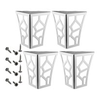 Magideal - 4 Piezas De Patas De Muebles Con Patrón Hueco, Patas De Gabinete Con Patrón Hueco, Patas De Soporte Para Gabinete, Tocador, Sofá, Decoración Del Hogar