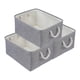 thumbnail image 1 of REGALWOVEN Caja de Almacenamiento de Tela Reforzada con Asas de Algodón Duraderas, Paquete de 3 Organizadores Plegables Gris 16.1*12.2*7.9, 1 of 7